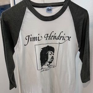 Vintage 1970s Jimi Hendrix Raglan 3/4 Sleeve Baseball Tee Small